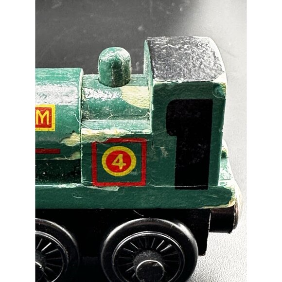 Peter Sam Thomas & Friends Train Wooden Railway Engine #4 2001 Vtg READ - Picture 7 of 11